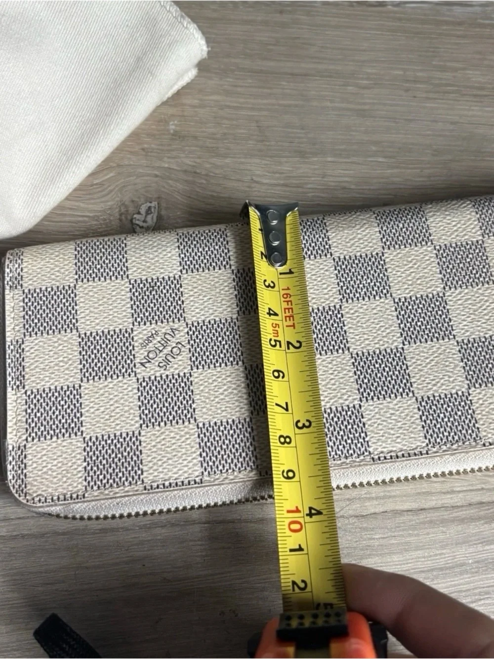 Louis Vuitton Damier Azur Zippy Zip Around Long Wallet White Pink Inner